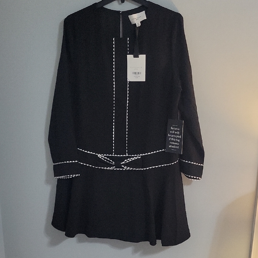 Pomander Place Black Long Sleeve  Dress